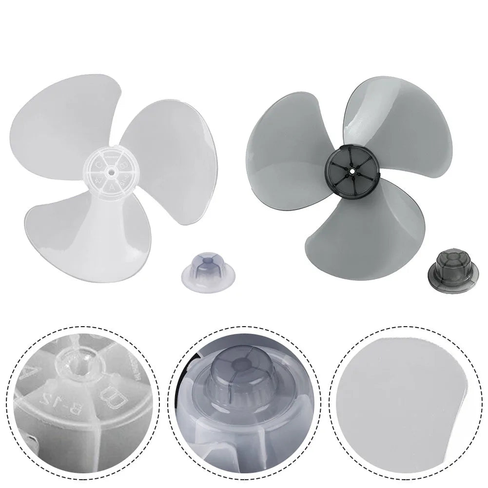 16Inch 3 Leaves Plastic Fan Blade With Nut Coverfor Standing Pedestal Floor Table Fanner Electric Fan Accessories Oasis Select