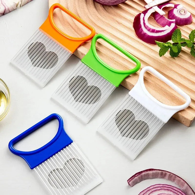 1/3pcs Stainless Steel Onion Knife Holder, Food Slicer, Tomato Onion Knife Holder, Vegetable Cutting Fork, Kitchen Small Tool Oasis Select