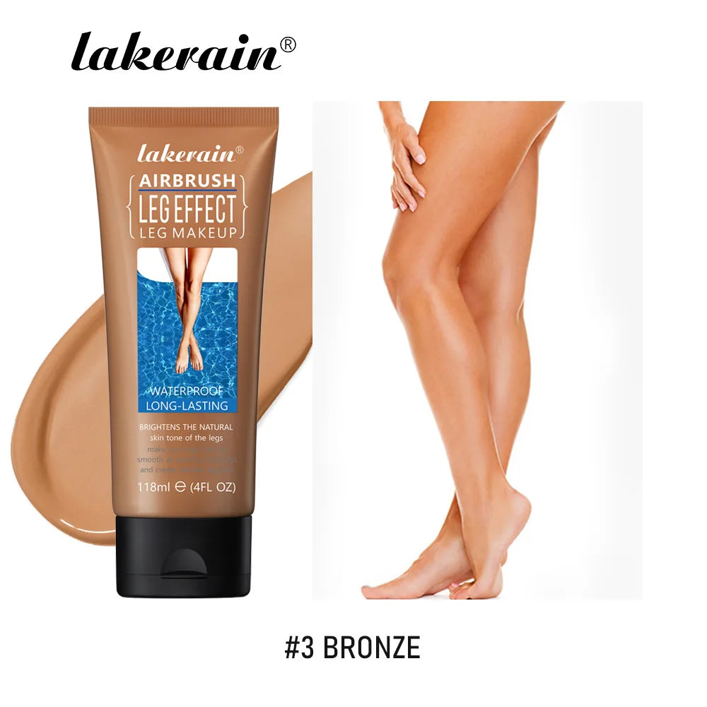 118mlLeg Makeup Concealer Cream, Moisturizing Lightweight Skin Brightener, Even Tone Leg Body Cosmetics Oasis Select Deep Brown