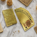 1 Set Matte Golden Dragon PVC Playing Cards - Durable Hardened Deck for Valentine'S Day, New Year Celebrations Oasis Select golden