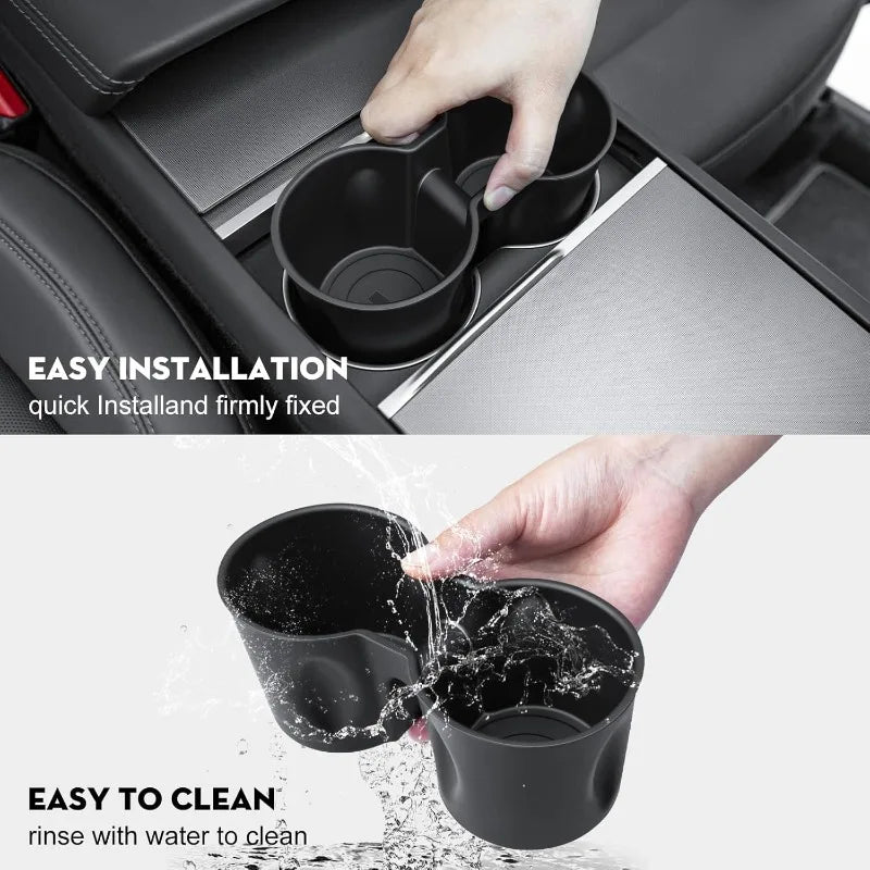 Coaster Mat Pad Soft TPE Center Console Cup Holder For Tesla Model Y Juniper Model 3 2025 Model Y Juniper Organizer Accessories Oasis Select