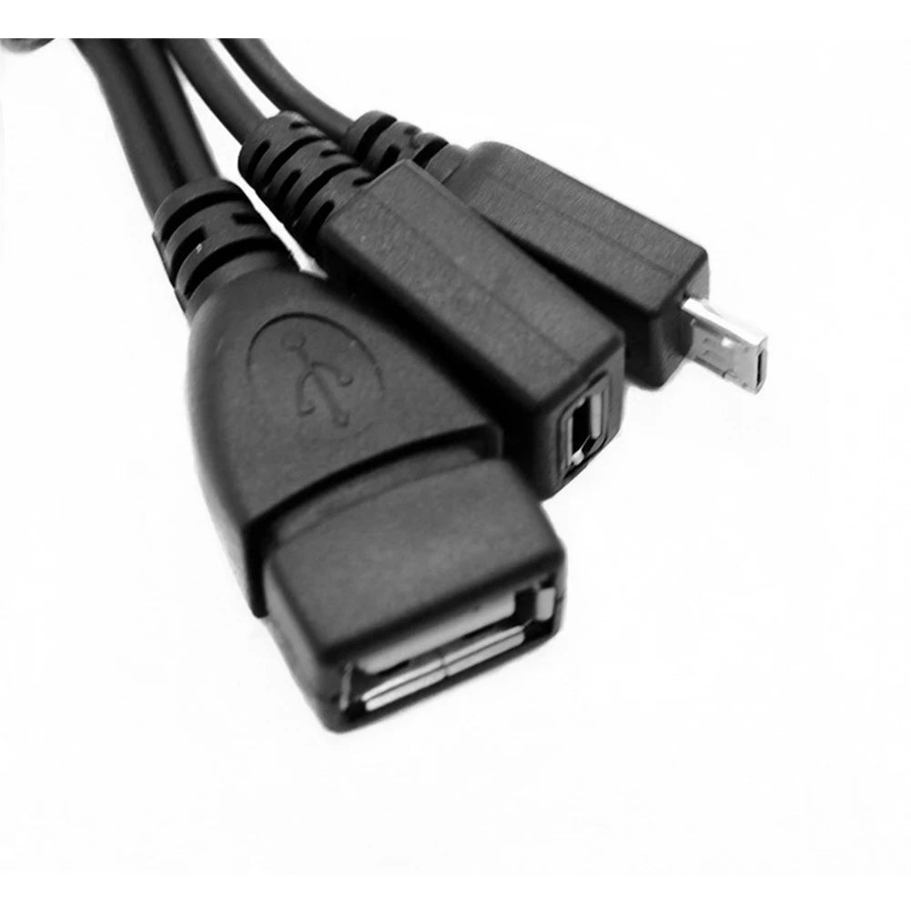 1 to 2 Usb Port Terminal Adapter Micro USB to USB 2.0 OTG Cable with Micro USB Power For Fire Tv Fire Stick Tablet PC Smartphone Oasis Select