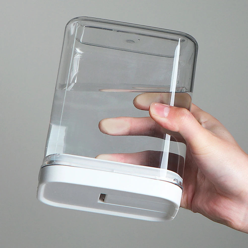 Clear Plastic Storage Jar with Airtight Seal for Kitchen Snacks Cereals Beans Oasis Select