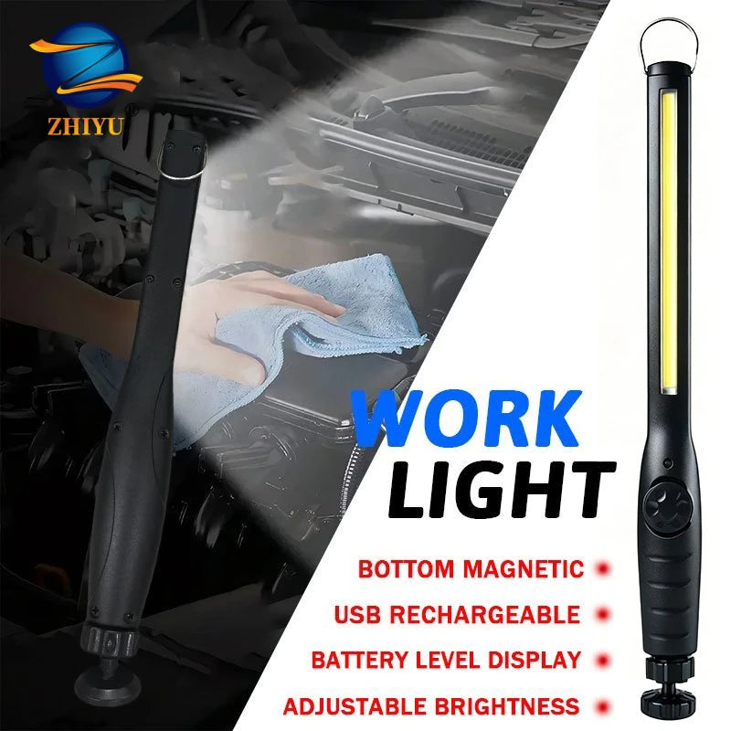 COB LED Magnetic Work Light USB Rechargeable 700 Lumen Torch