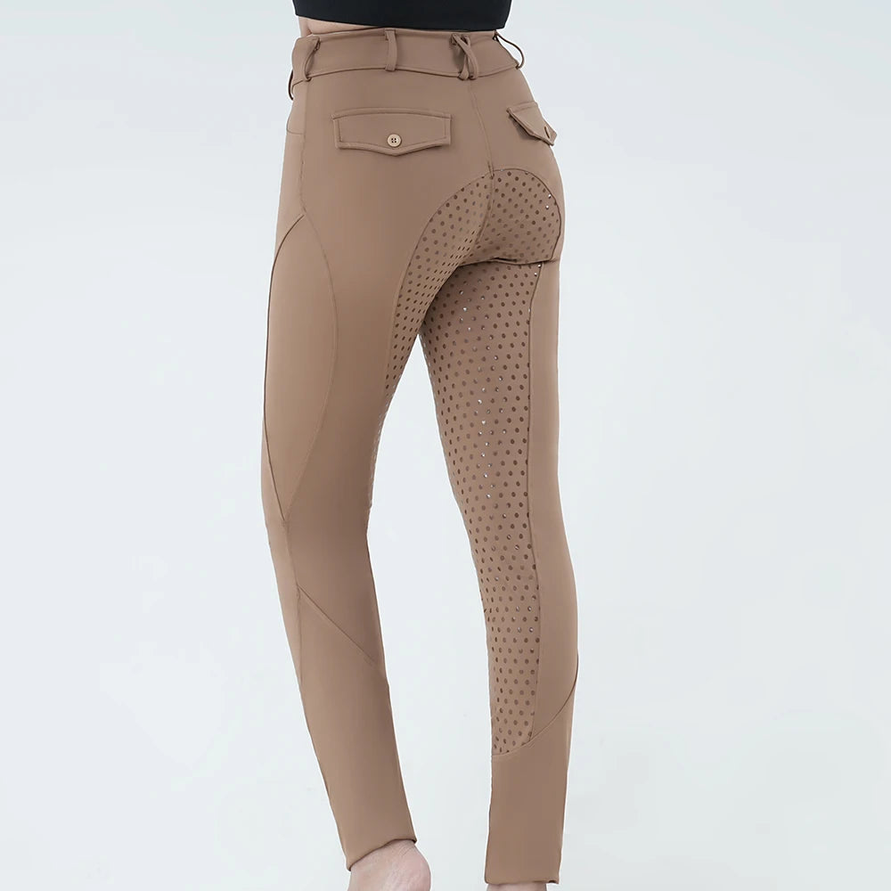 Women's Horse Riding Pants Full-Seat Breeches Equestrian Schooling Tights Outdoor Sportswear Knight Equipment Clothes Oasis Select