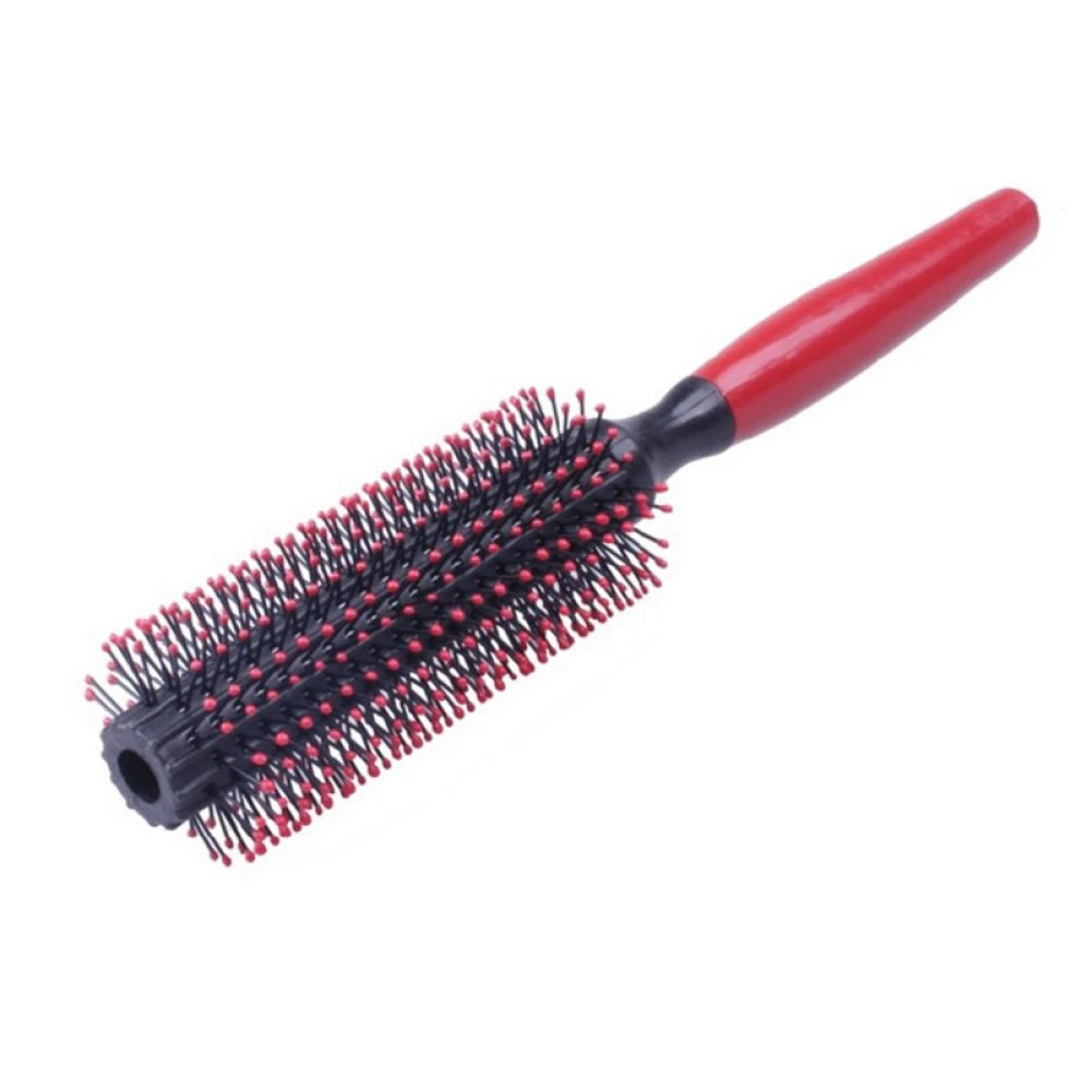 Professional Plastic Round Brush Quiff Roller Curly Hair Comb Hairstyle Massager Hairbrush Dressing Salon Barber Comb New Spiral Oasis Select 1pcs