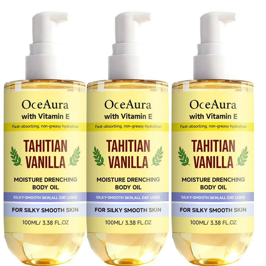 Tahitian Vanilla Body Oil 100ml – Vitamin E Moisturizer