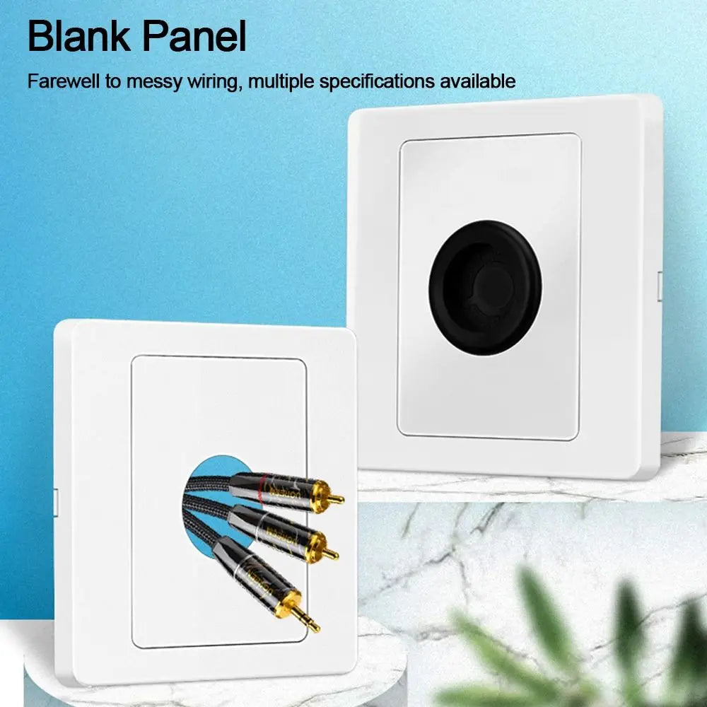 86-Type Wall Blank Panel with Rubber Pad & Cable Outlet Hole