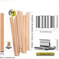 Natural Wooden Candle Wicks x30 + 30 Metal Bases – 13cm