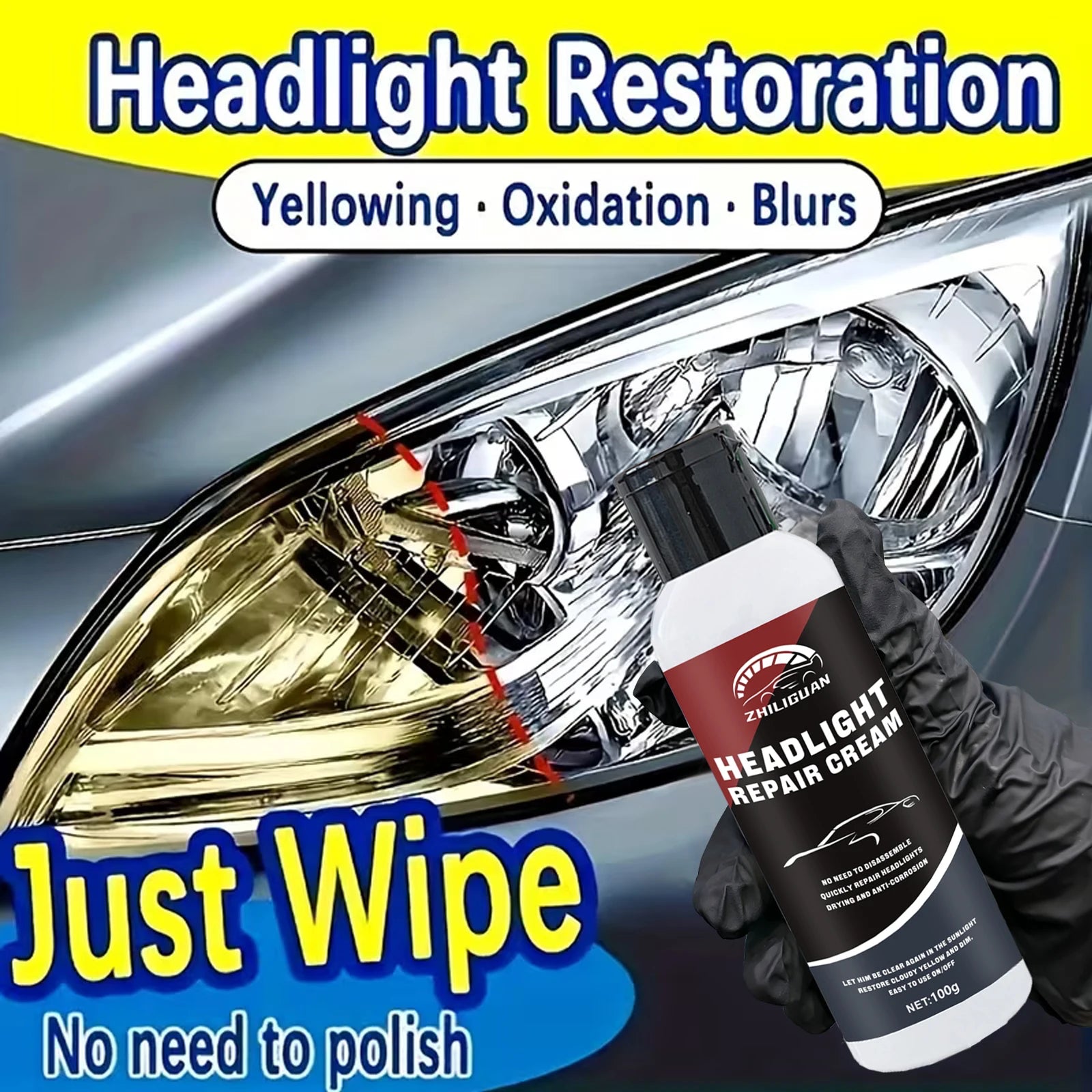 Car Headlight Restoration Kit – Remove Yellowing & Fog Headlight Restoration Kit Oasis Select