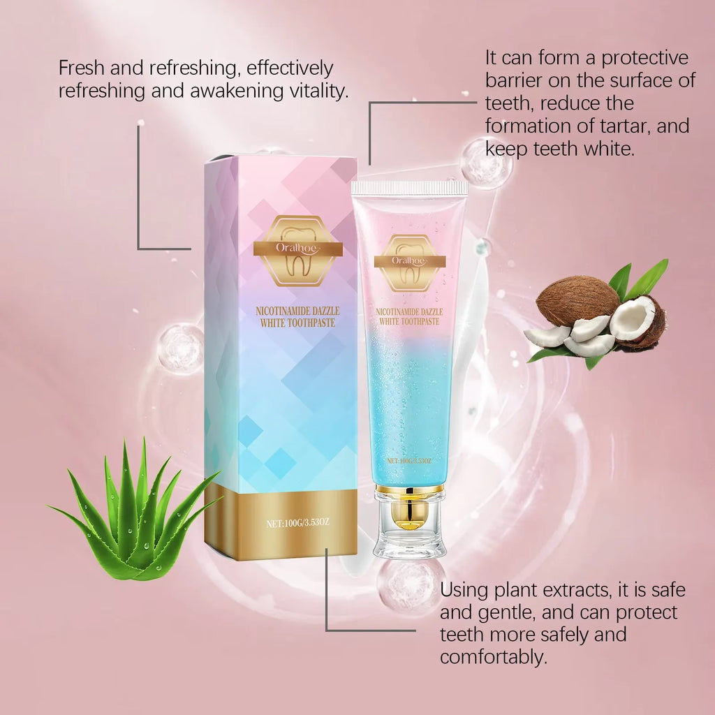 Oralhoe Niacinamide Whitening Toothpaste – Stain & Enamel Care Whitening Toothpaste Oasis Select