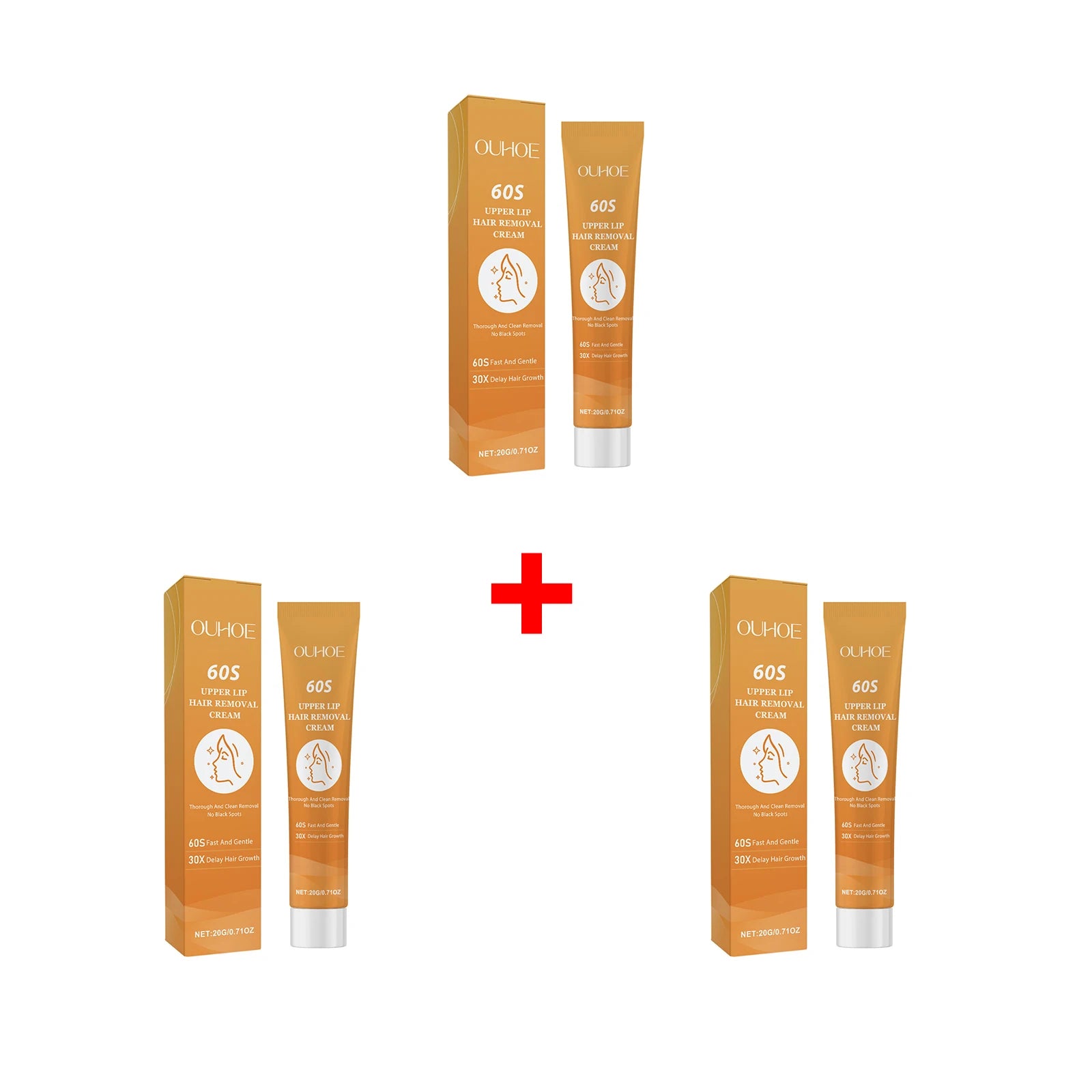 Gentle Facial and Body Hair Removal Cream for Smooth Silky Skin Mild Depilatory for Women and Men Softens Hair Depilatory Cream Oasis Select 3pcs