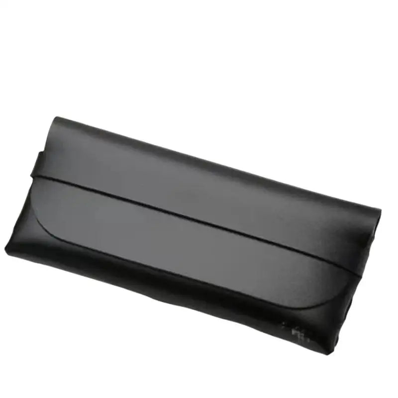 Black Soft PU Leather Glasses Case, Fashion Eyeglasses Protective Pouch, Travel Accessories for Men and Women Oasis Select