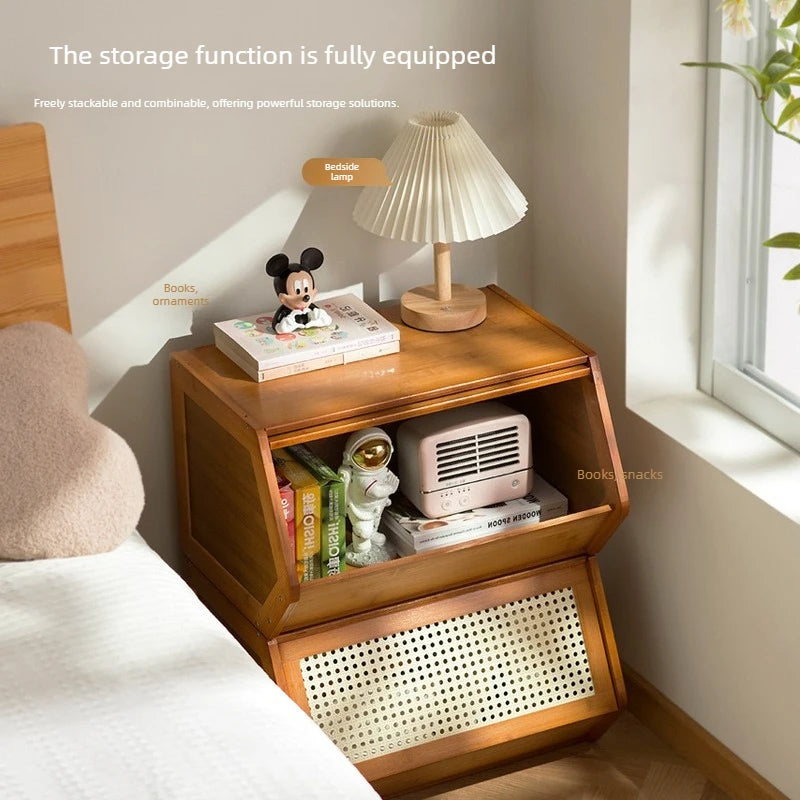 Creative bedside table, simple modern bedroom, household bedside storage, lockers, cabinets, rental room can be stacked Oasis Select