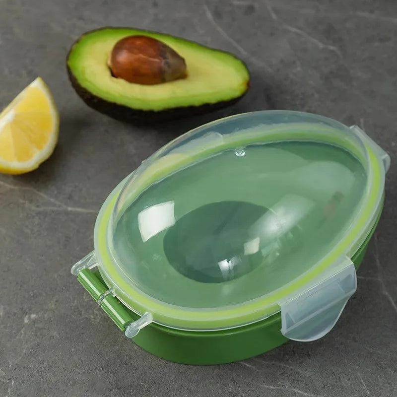 Reusable Avocado Keeper Storage Container - Plastic Flip Top Fresh Pod for Avocado Kitchen Storage Box Kitchen Accessories Oasis Select green