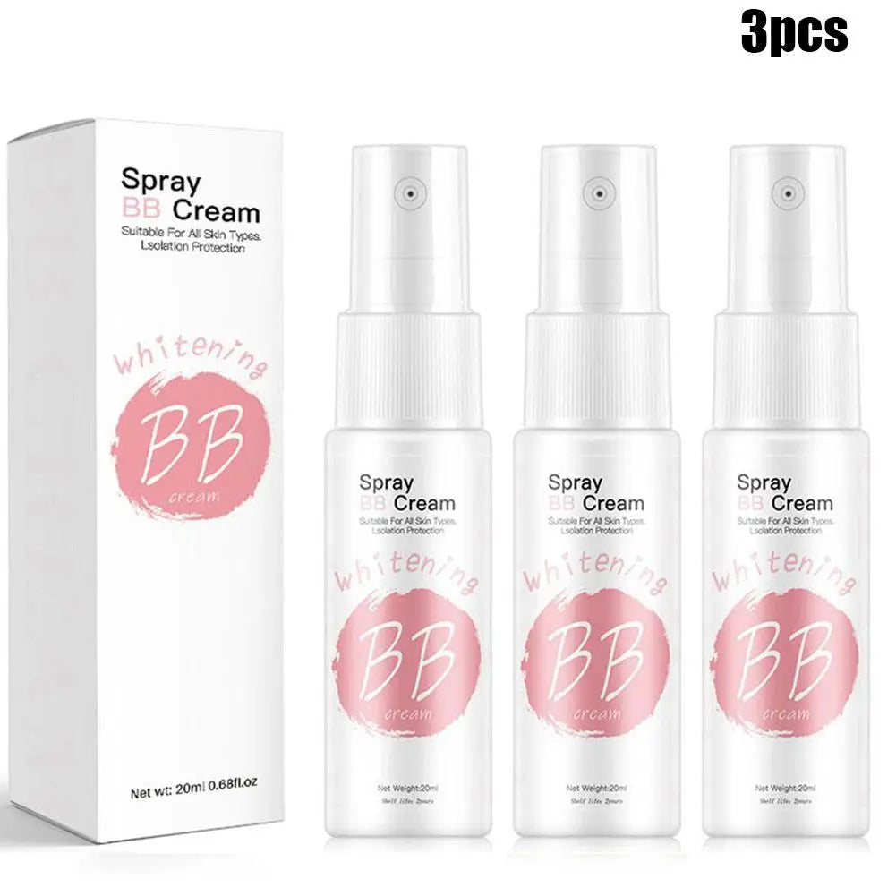 1/2/3PCS 20ml Whitening Moisturizing Base Spray BB Cream Concealer Brighten Face Beauty Skincare Foundation High Coverage Makeup Oasis Select