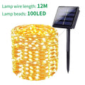 7M/12M LED Solar String Fairy Lights Outdoor Path Garlands Lamp Patio Waterproof Christmas Wedding Garden Street Lights Oasis Select 12M Warm