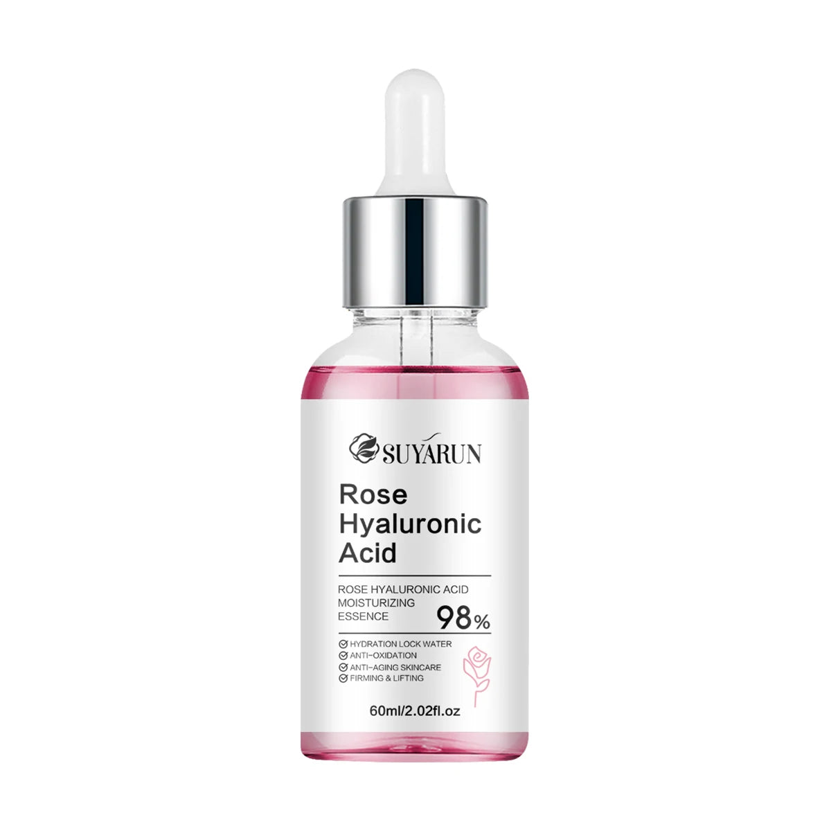 SUYARUN Professional Anti-Aging Rose Serum Essence for Face, Brightening & Even Skin Tone, Organic Rose Extracts. Oasis Select 60ml