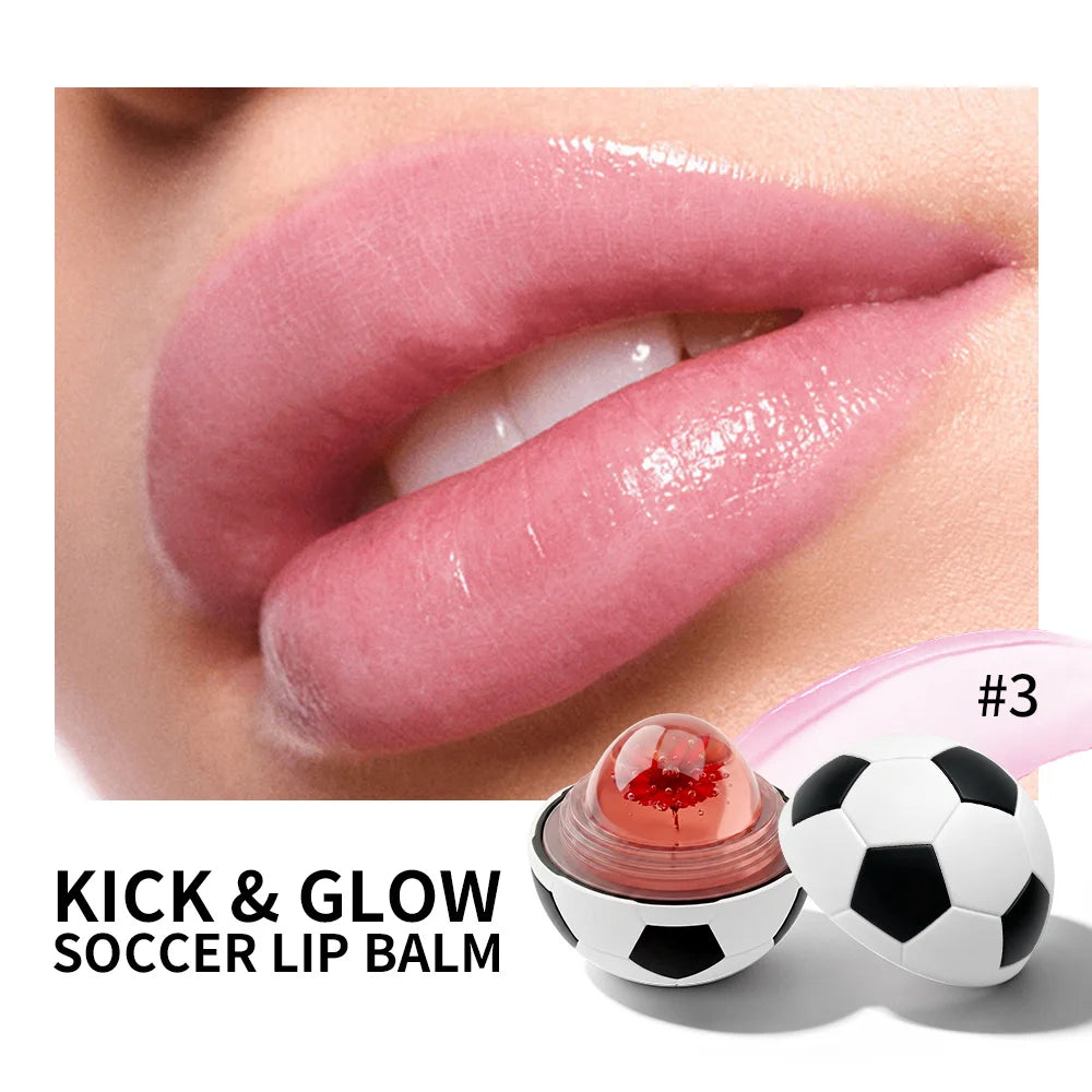 Kick & Glow Soccer Lip Balm Lasting Hydrating Reduce Lip Lines Color Changing Moisturizing Glossy & Plump Lip Care Oasis Select 03