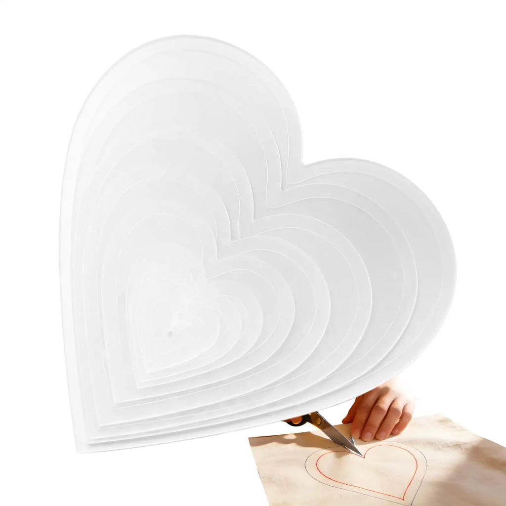 Template for Quilting 8Piece Heart Shape Tool Quilting Templates for Cutting Patterns for Women Beginner Craft Family Activities Oasis Select