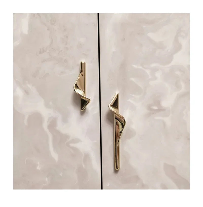 New Zinc Alloy Light Gold Gray Cabinet Door Drawer Handle Cabinet Door Handle Oasis Select
