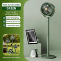 Solar Fan with LED Light – Floor & Desktop Multi-Function Fan