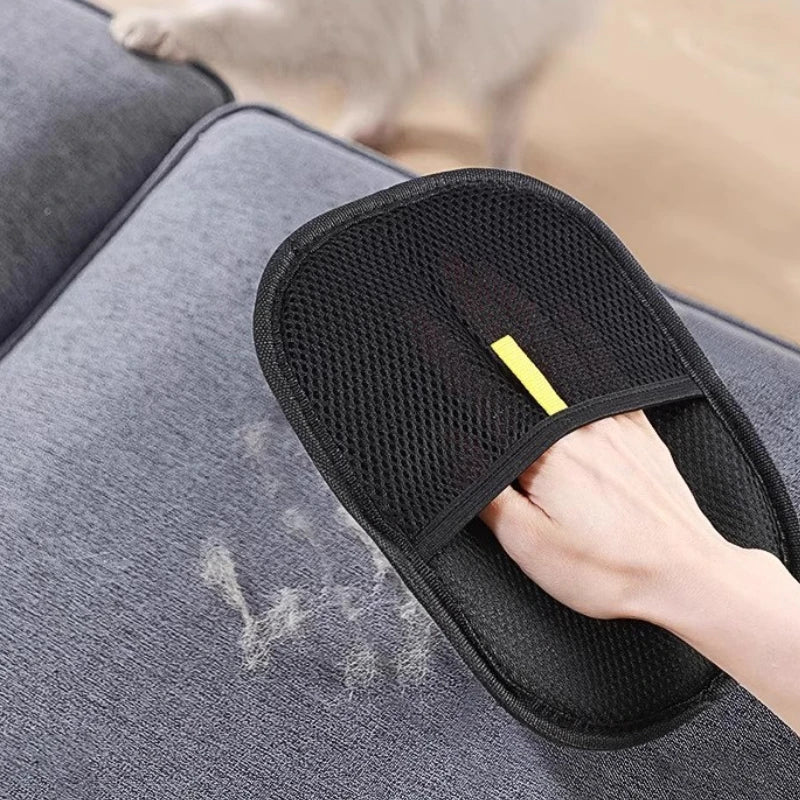 Pet Hair Removal Tool Reusable Static Removal Gloves, Double-Sided Grooming Gloves for Pets Removes Pet Fur Hair for Carpets Oasis Select