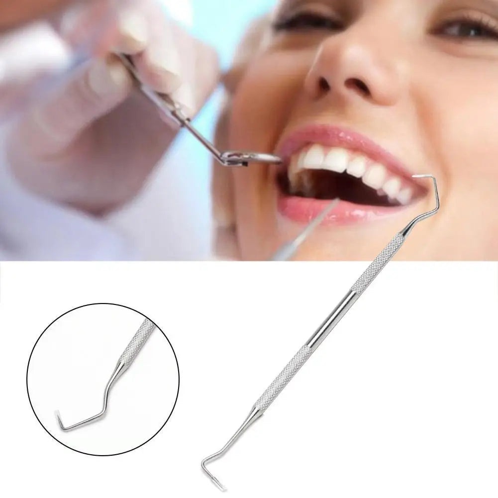 Stainless Steel Double Ended Toothpick Scraper Tools Dental Stain Remover Periodontal Probe Explorer For Teeth Clean Hygiene Oasis Select