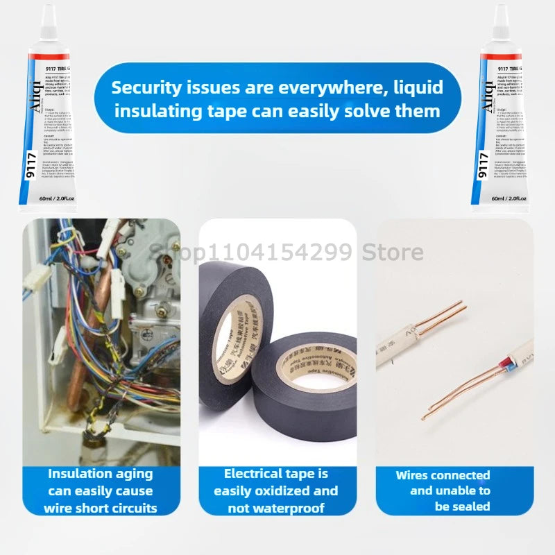 15/60ml Strong Fabric Glue Waterproof Strong Adhesive High Temp Data Cable Sealant Insulating Tape Headset Electrician Tape Oasis Select