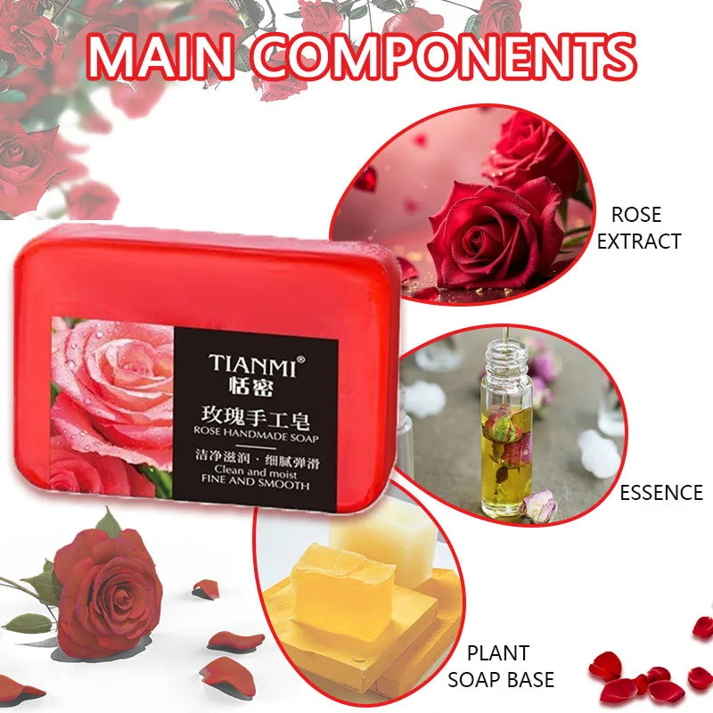 Rose essential oil soap deeply cleanses your face and body, leaving a long-lasting fragrance while moisturizing and hydrating Oasis Select