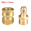 1Set 3/8 M22 Pipe Joint For M22 High Pressure Washer Quick Connect Kits Hose Coupler M22 1.5mm Adapter Set Water Outlet Set Oasis Select Bronze Yellow