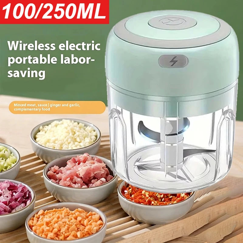 USB Portable Meat Grinder Vegetable Chopper for Kitchen Gadgets Electric Kitchen Food Chopper Mini Garlic Masher crusher Oasis Select