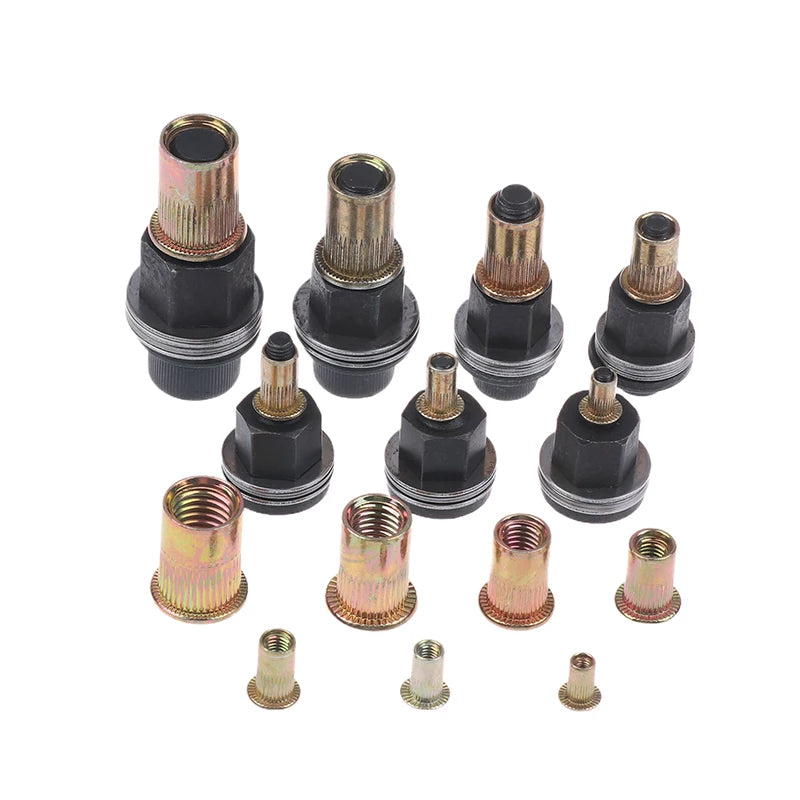 10pc Hand Rivet Nut Tool Set M3-12 Nut Heads Feature for DIY Jewelry Making And Crafting Oasis Select