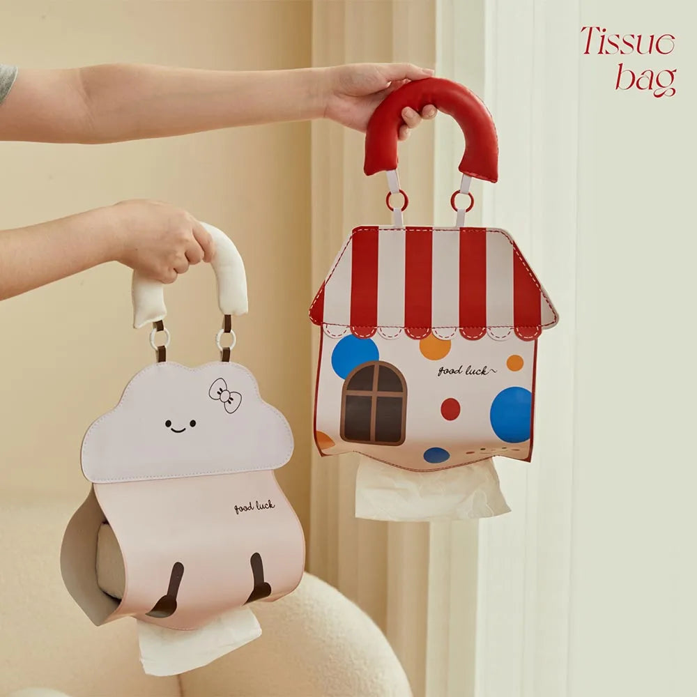 Hanging Tissue Holder Tissue Bag Living Room Bag Student Dorm Hanging Tissue Holder Storage Pouch Oasis Select