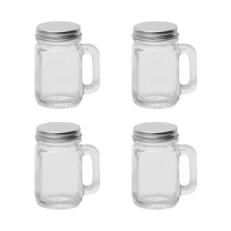 2/4/6Pcs 35ml Mini Glass Sealed Bottle for Jam Honey Coffee Concentrate Milk Juice Leakproof Bottle with Lid Portable Empty Jar Oasis Select 4Pcs