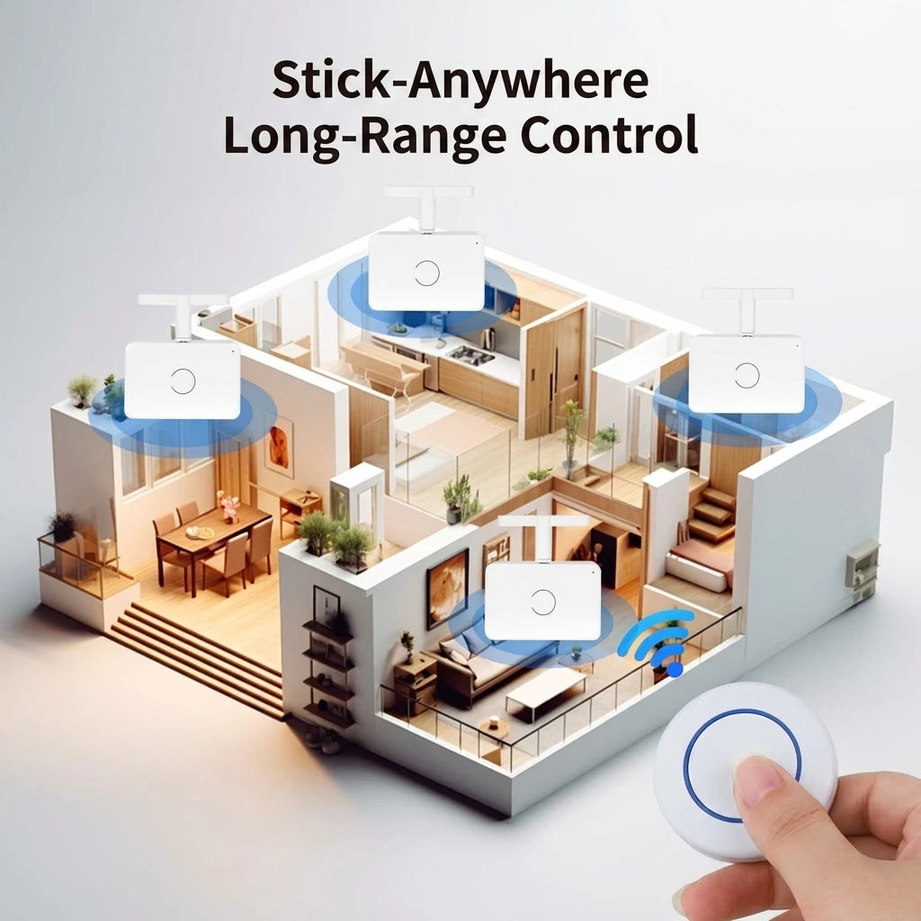 Wireless Remote Control Switch Automatic Button Pusher Lazy ON/OFF Controller for Lights And Tools No Wiring Needed Oasis Select