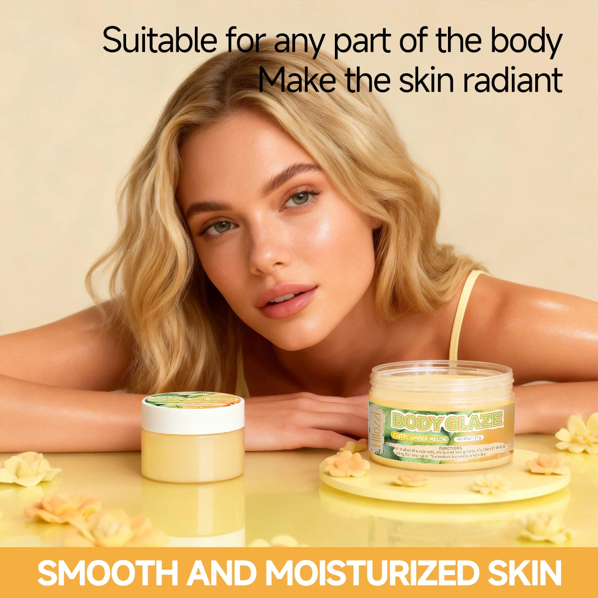 8oz 2oz Body Glaze Melon Moisturizes, Protects, and Repairs the Skin brighten and smooth the look of uneven complexion Oasis Select