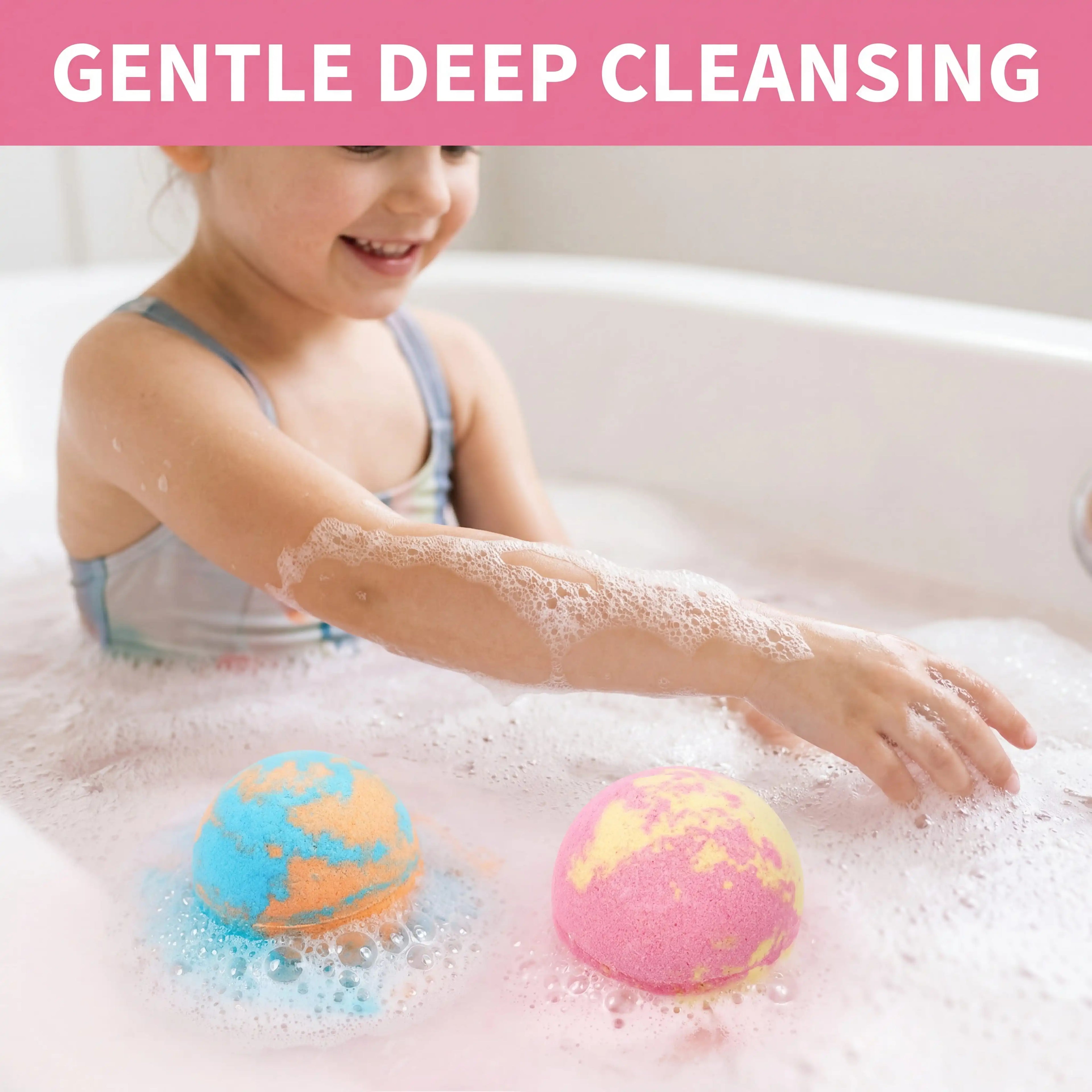 Kids Bath Bombs Toy Surprise Bombs Colorful Bubbles Surprise Ocean Cleanse the Skin and Leave Fragrance Children Gift Set Oasis Select
