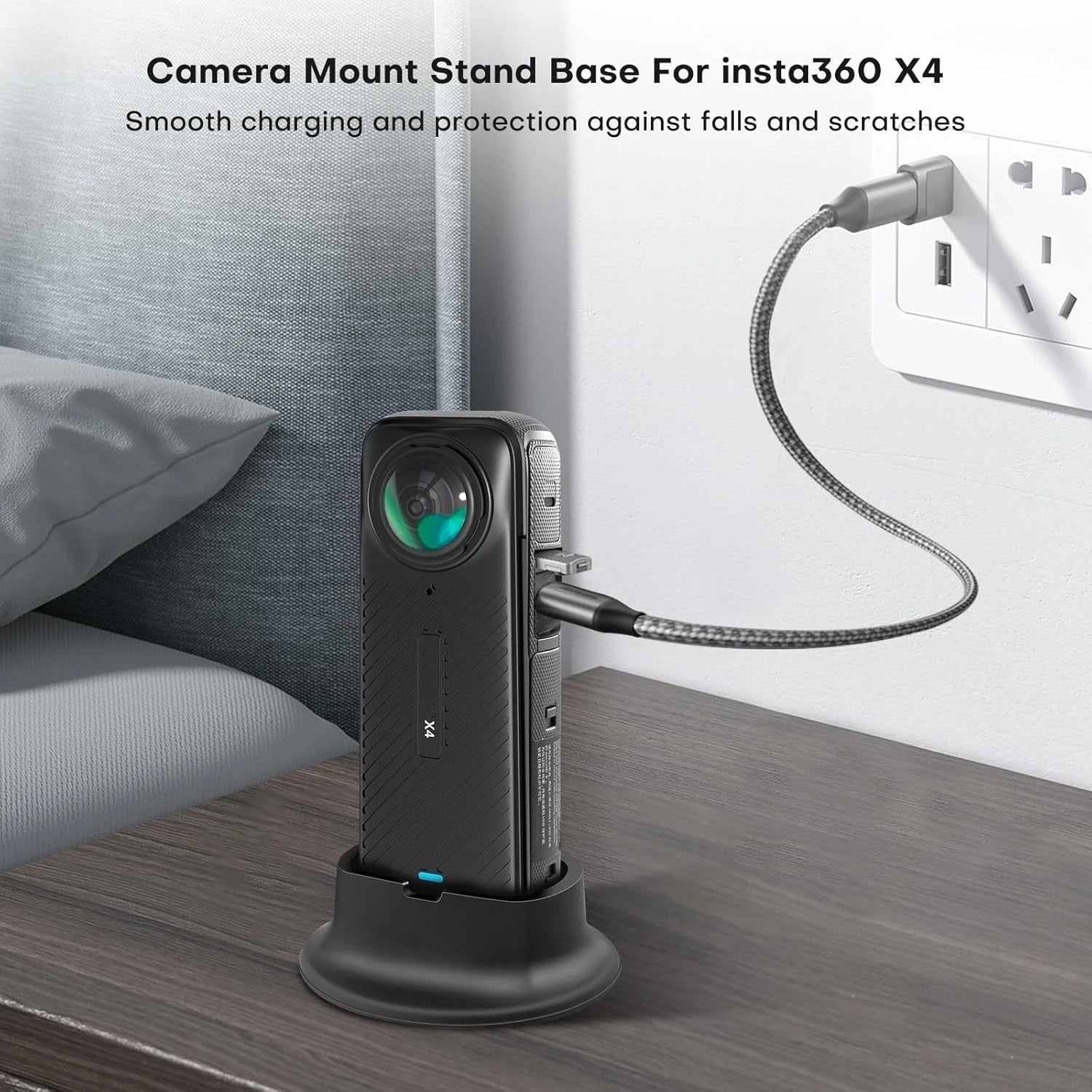 Silicone Desktop Stand & Lens Cover for Insta360 X4