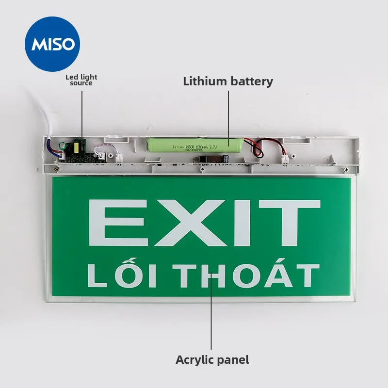 LED Emergency Exit Sign Light 3W | Safety Indicator AC85–265V