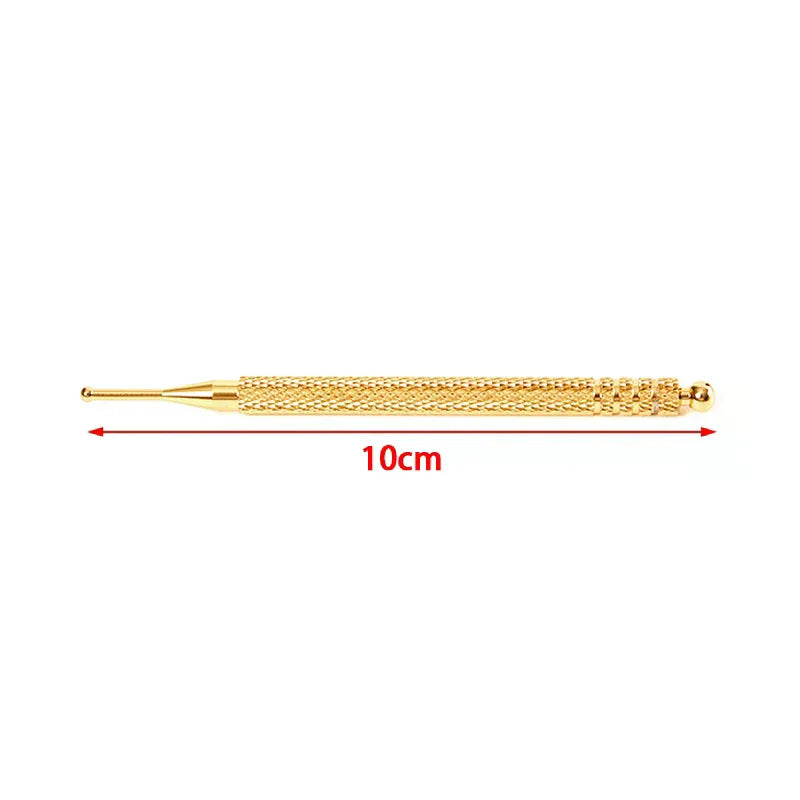 Copper Ears Acupuncture Point Probe Massage Tool Painless Lightweight Portable Acupoint Detecting Pen Facial Reflexology Tool Oasis Select