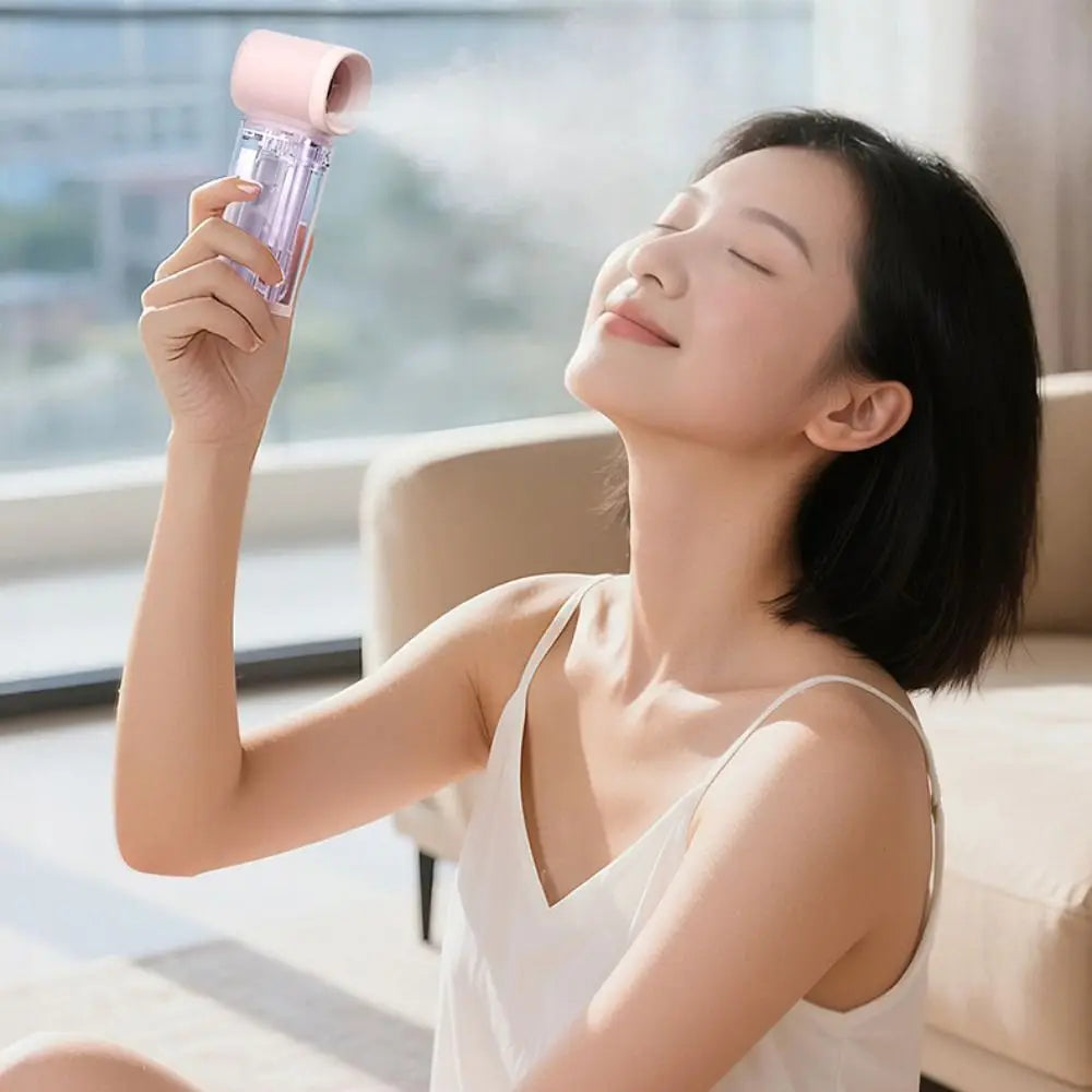 Portable Cooling Spray Fan Durable Water Cooling Mini Cooling Fans Lightweight Low Noise Handheld Misting Fan Oasis Select