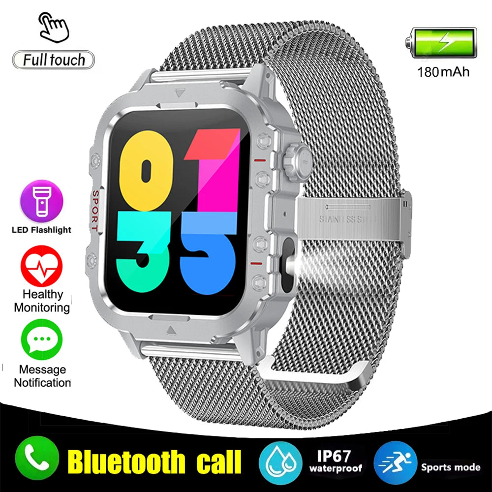 COTAUL Military Smartwatch 1.44" BT Call GPS Fitness Tracker