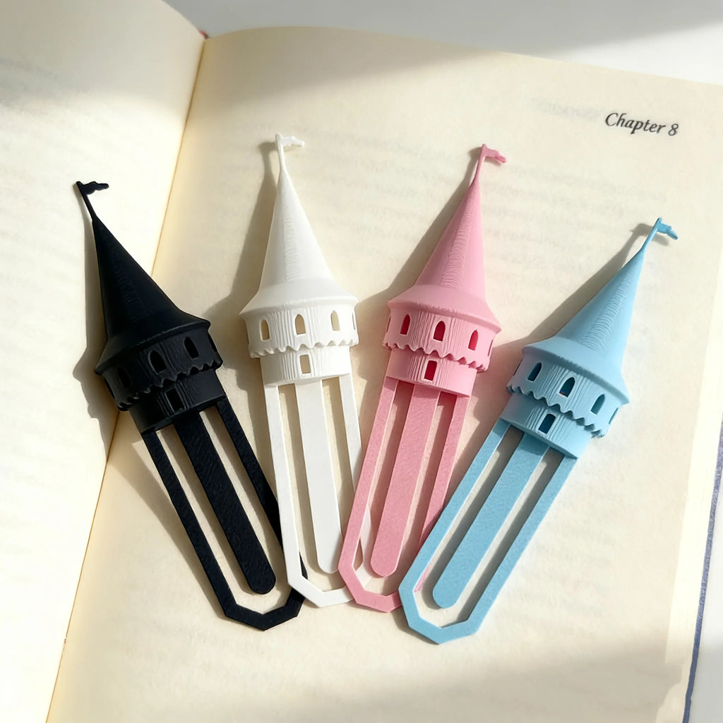Magic Castle Spire Bookmarks Home Creative Page Stand Books Decor Cute Novelty Reading Accessories Desktop Ornaments Party Gifts Oasis Select
