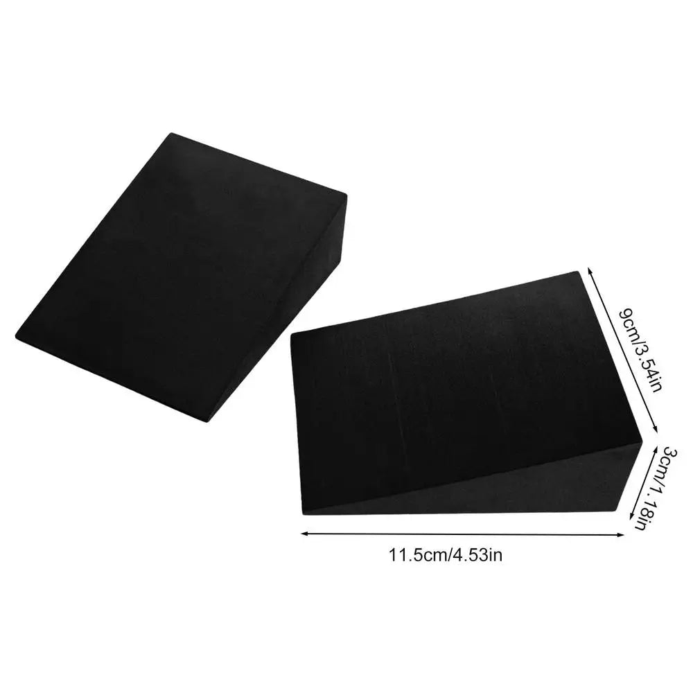 1Pairs Yoga Wedge Blocks EVA Foam Yoga Wedge Stretch Slant Boards Exercise Yoga Block Pilates Wedge Squats Fitness Accessories Oasis Select Black