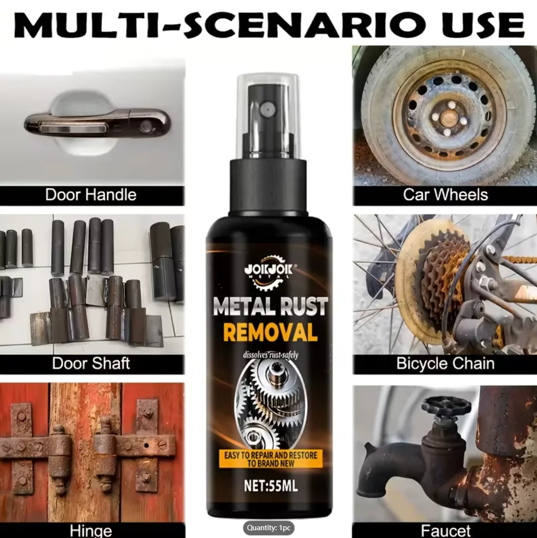Metal Rust Remover Spray with Towel – Car & Home Use Rust Remover Spray Oasis Select