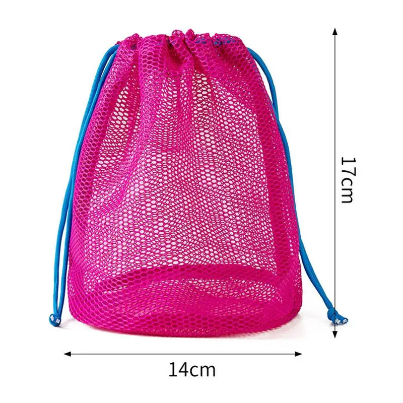 Nylon Mesh Drawstring Pouch – Travel & Cosmetic Organizer