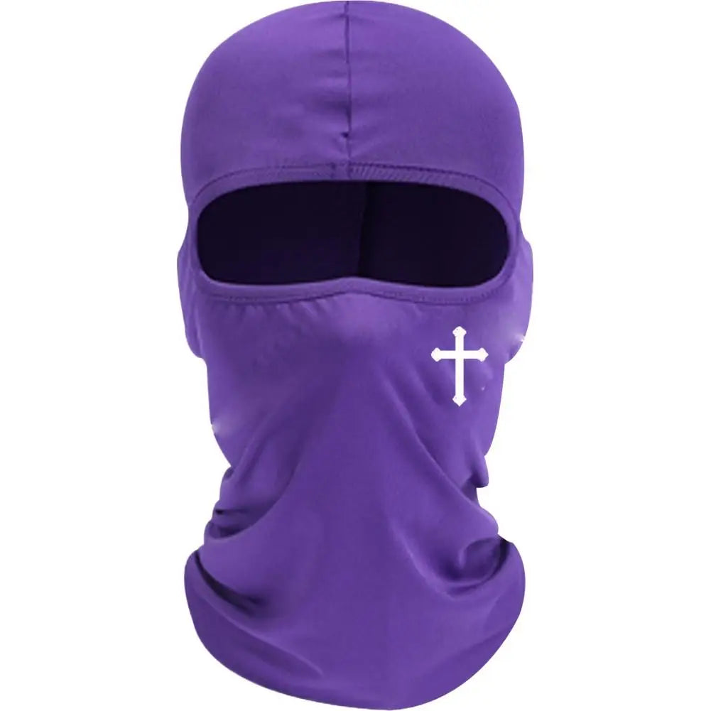 Breathable Black Cross Balaclava Caps for Men Face Ski Mask Beanie Four Seasons Bicycle Hiking Outdoor Sports Tool Bonnet Oasis Select D
