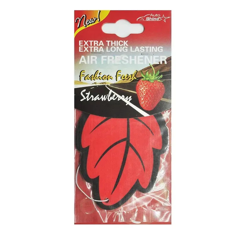 1/2/3/4Pcs Car Air Freshener Natural Scented Tea Paper Auto Hanging Vanilla Perfume Fragrance Leaf Shape Car Interior Oasis Select