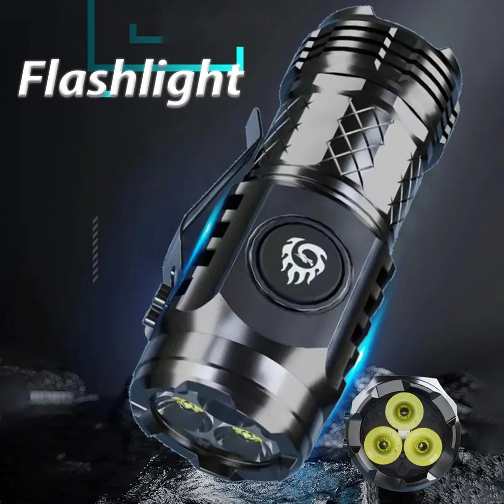 ESMARTER Mini 3-LED Rechargeable Flashlight | 1800 Lumen Type-C